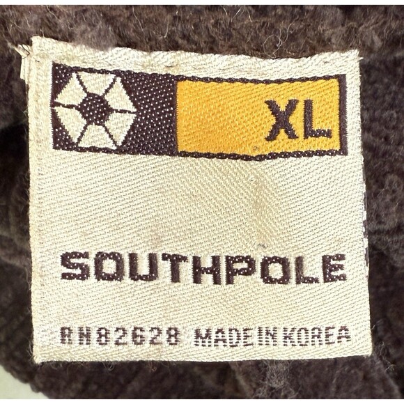 Vintage South Pole YK2 Ribbed Chenille Turtleneck Oversized Sweater Soft Cozy XL - Picture 5 of 9